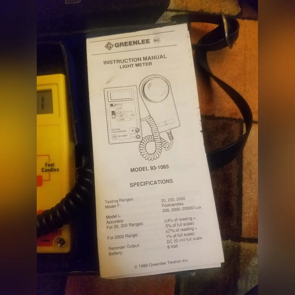 GreenLee lightmeter mod 93-1065